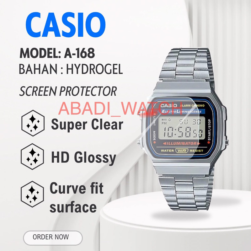 Antigores Hydrogel Untuk Jam Tangan Casio A-168WA A 168WA A168WA A 168 Screen Protector