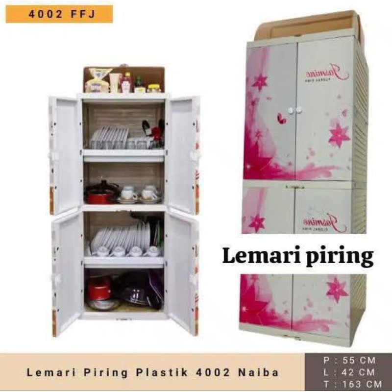 LEMARI RAK PIRING 5 SUSUN NAIBA LEMARI PIRING PLASTIK