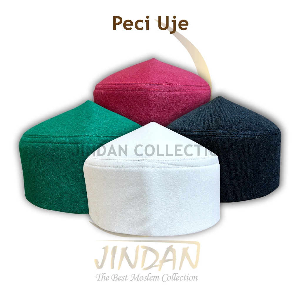 Peci Songkok Kopiah Uje Polos Warna Tinggi 8 Cm Bludru Premium