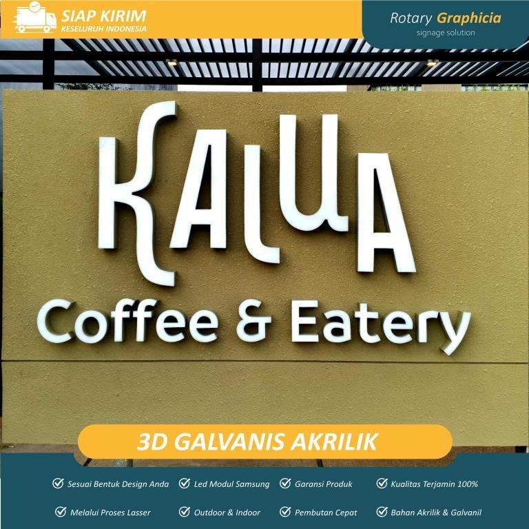 Huruf Timbul Galvanis Akrilik