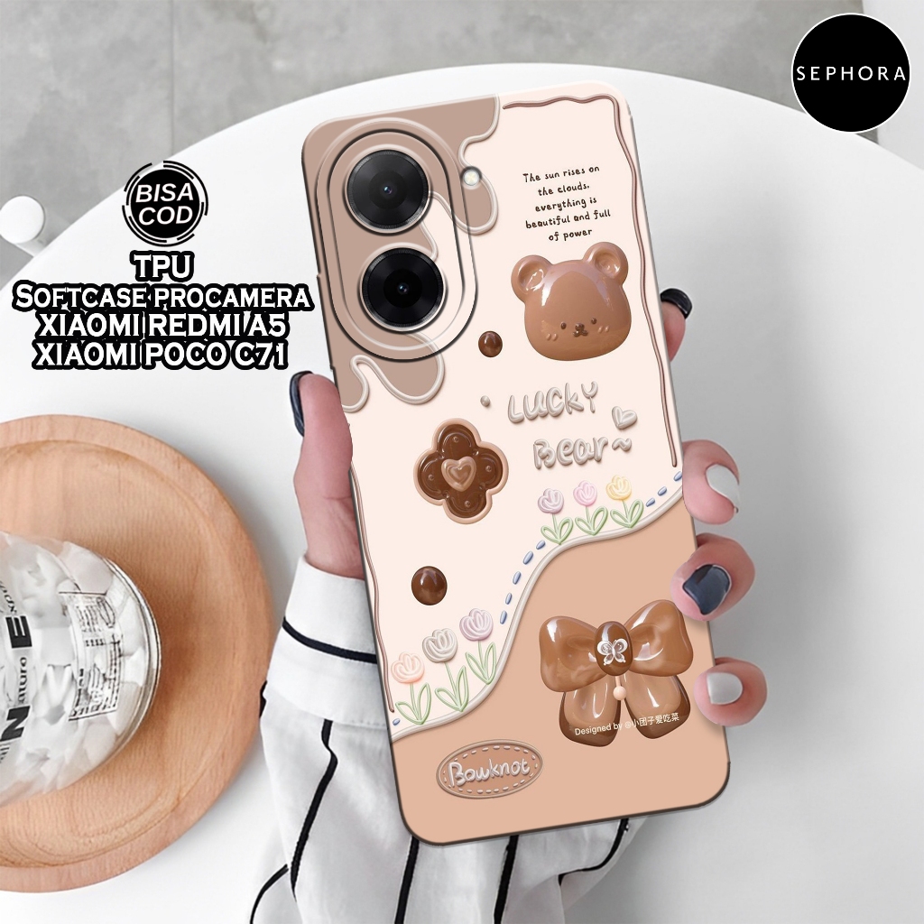 Case Xiaomi Redmi A5 4G 2025 Terbaru - Fashion Case Bear - Softcase Xiaomi Redmi A5 - Case Pro Camer