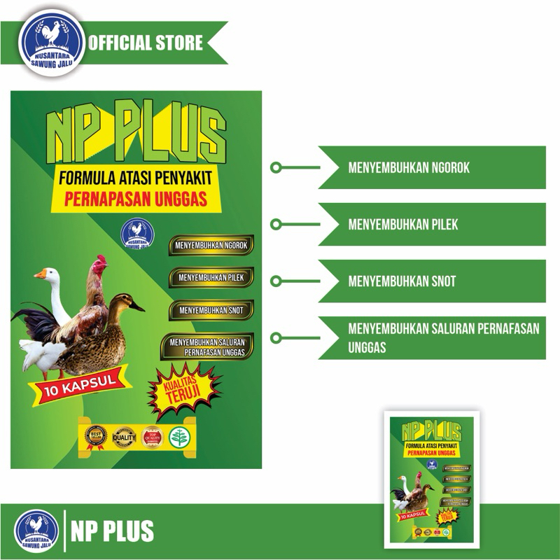 OBAT NGOROK,PILEK, SNOT AYAM "NP PLUS"