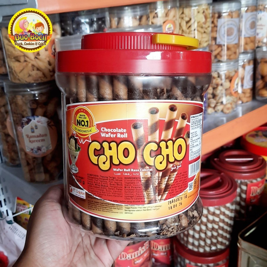 

CHO CHO Astor Wafer Roll Cokelat Toples - Duo Bocil Snack