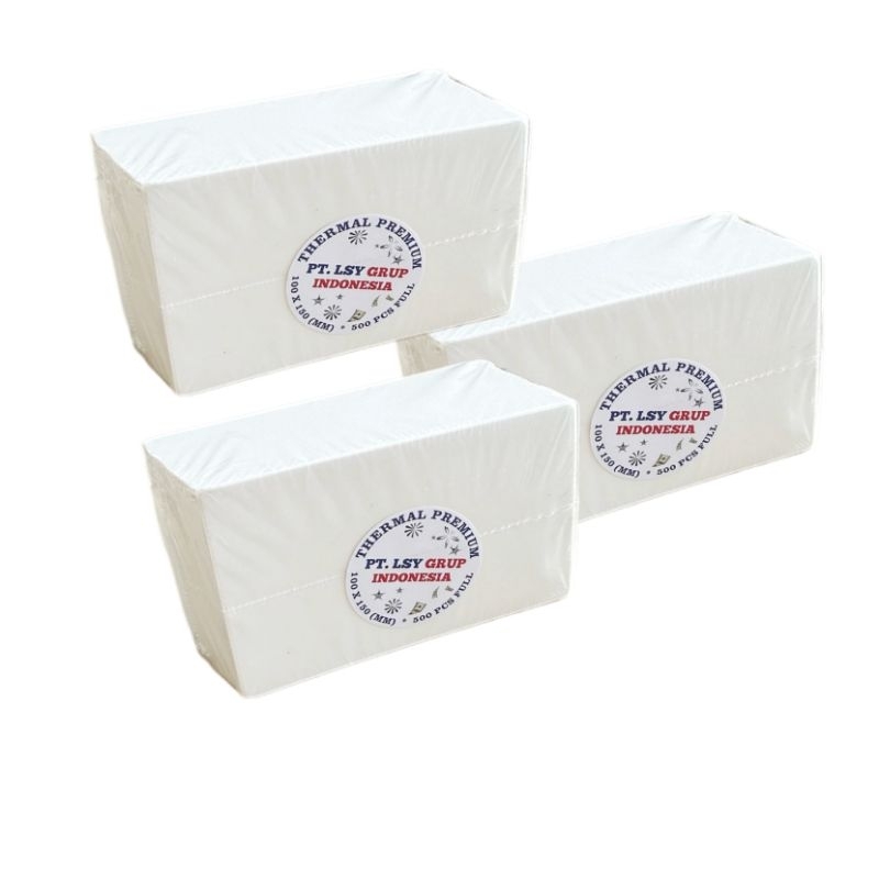 

HJK kertas thermal label LSY TAPE 100 X 150mm isi 500 lembar full premium ( 1 dus isi 20pack lipat )