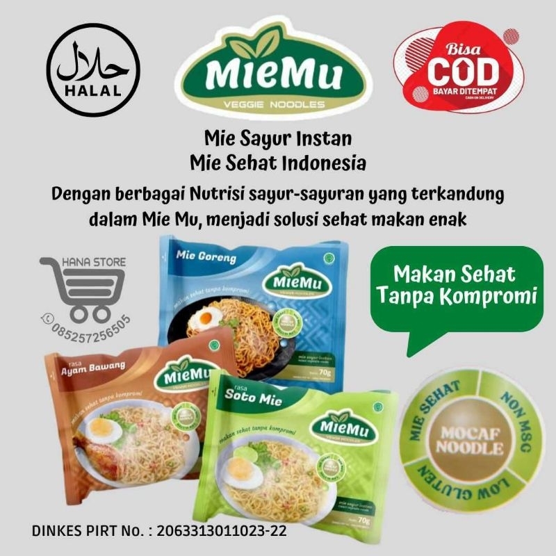 

MieMu Mie Instan Mocaf || Veggie Noodles || Mie Sehat Indonesia