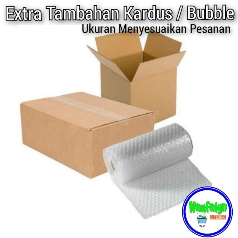 

Packing Tambahan Extra Kardus Dan Bubble Wrap Ukuran Menyesuaikan