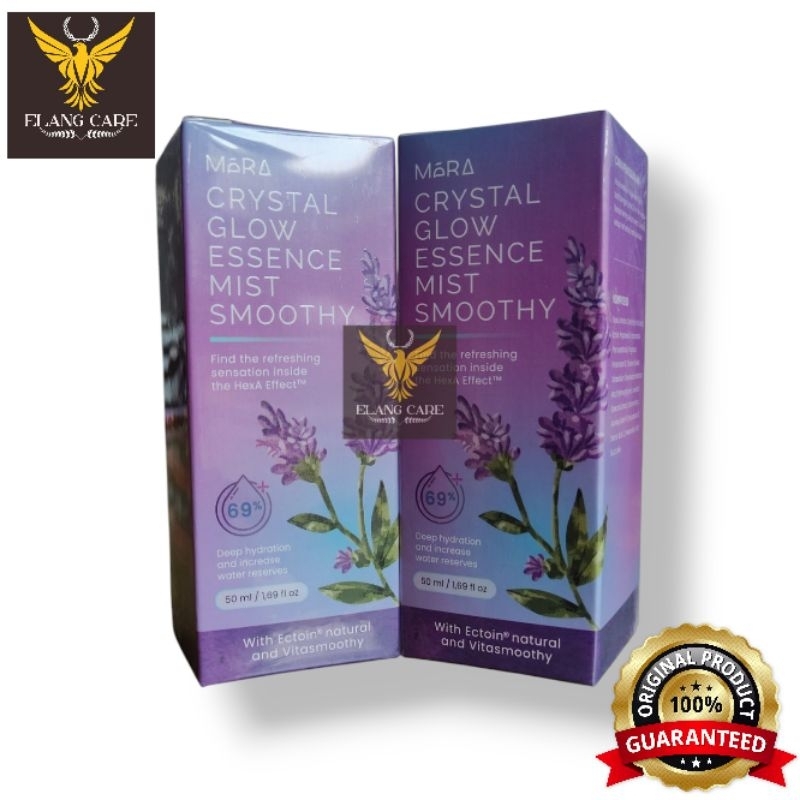 New MeRa Crystal Glow Essence Mist Smoothy | Dengan Improved Formula | 2% Ectoin