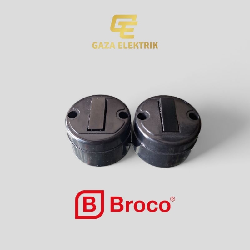 Saklar engkel single hitam ob bulat broco