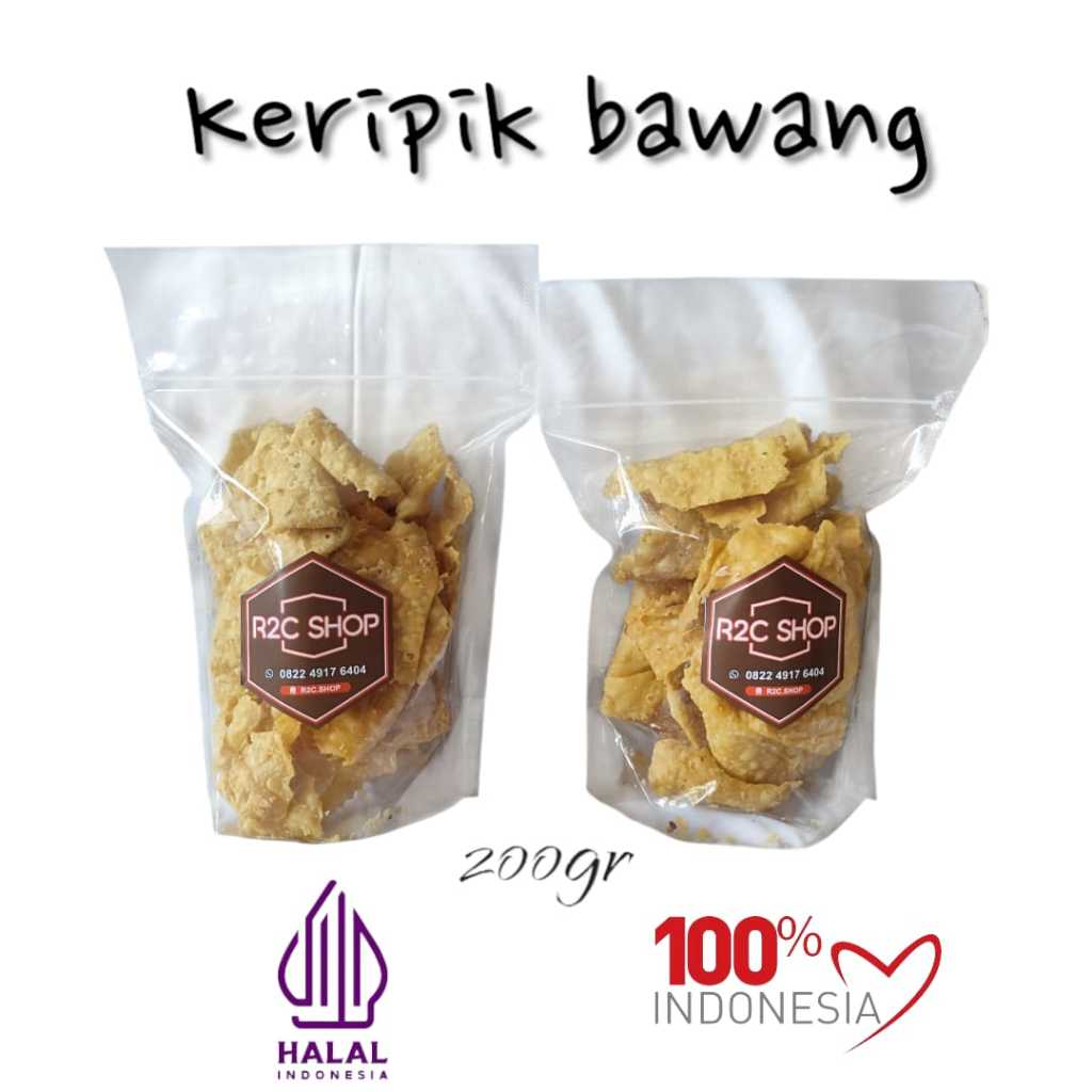 

Keripik Bawang Keripik Pangsit Renyah Gurih 200 gram Snack Cemilan Enak Murah Standing Pouch