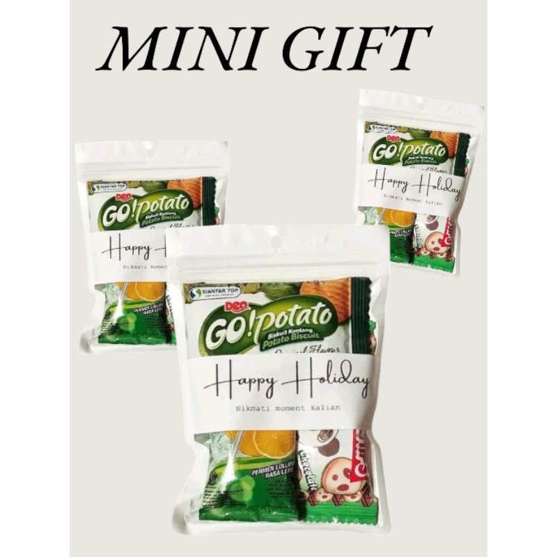 

MINI GIFT SNACK - varian green (FREE CUSTOM UCAPAN) -freebies snack
