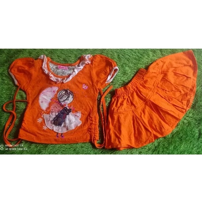 Preloved setelan bayi anak / setelan celana / setelan rok