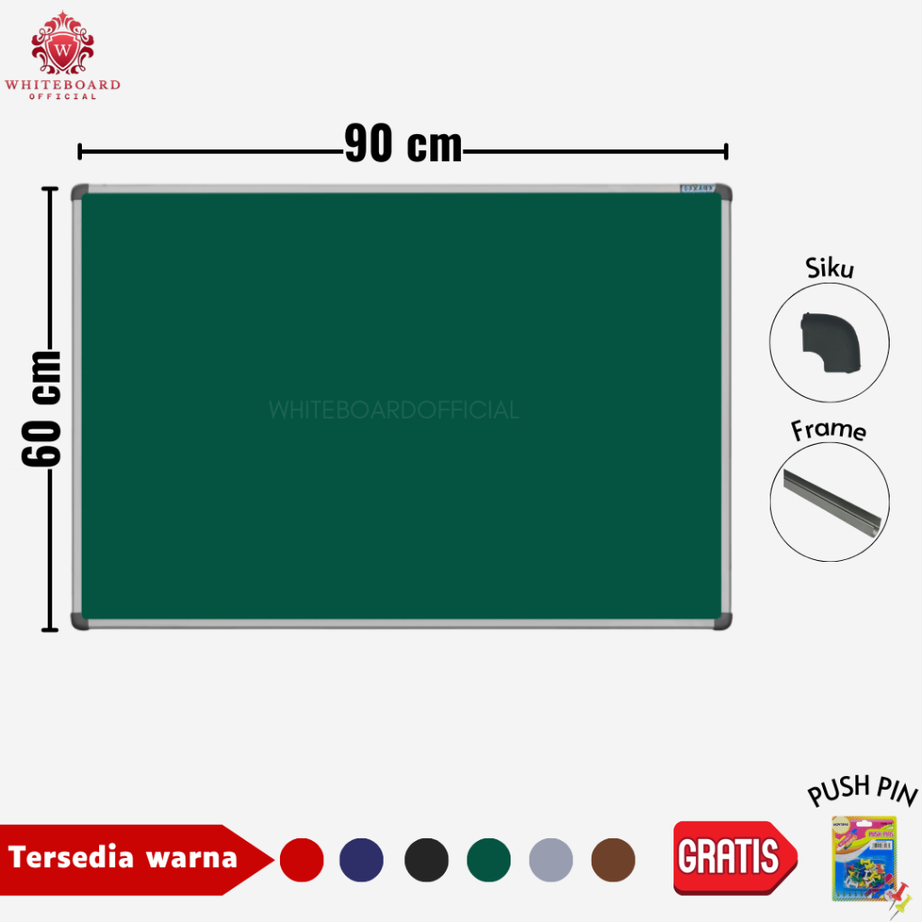 

SAKANA Softboard Bludru Gantung 60x90cm / Cork Board / Pin Board / Papan Mading / Papan Pengumuman