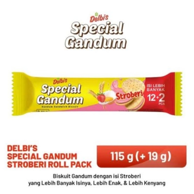 

DELBIS SPECIAL GANDUM COKELAT | STROBERY NETTO 115 GR
