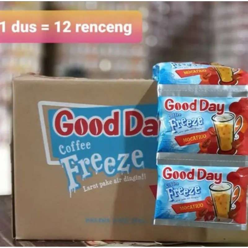 

good day coffee freeze Mocafrio 1 karton isi 12 renteng