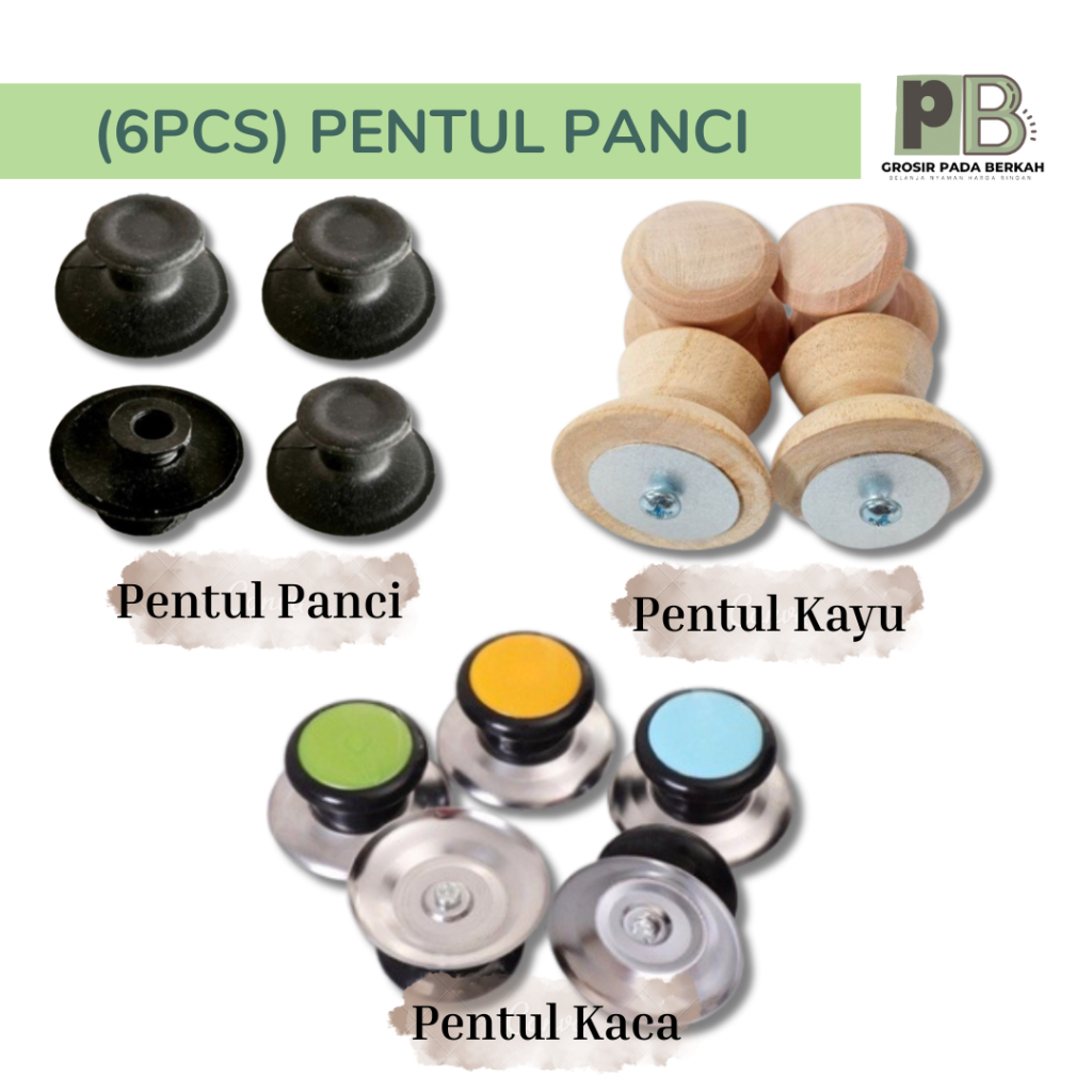 Pegangan Tutup Panci Kenop Tutup Panci Pentul Panci Kayu Serbaguna