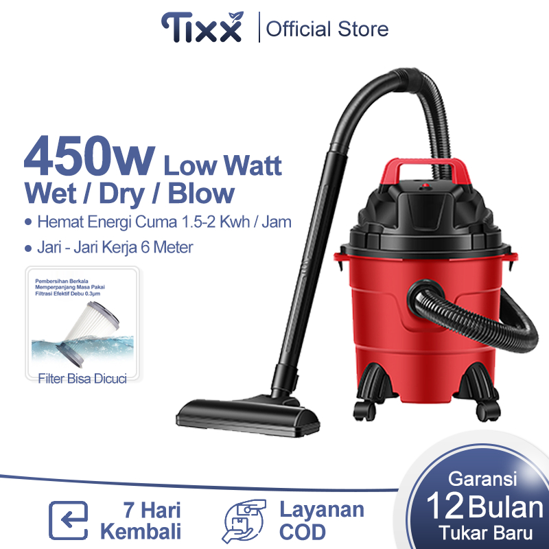 TIXX 18000PA Vacuum Cleaner Wet And Dry Low Watt Vacuum Cleaner Penyedot Debu Vacuum Sofa Dan Kasur