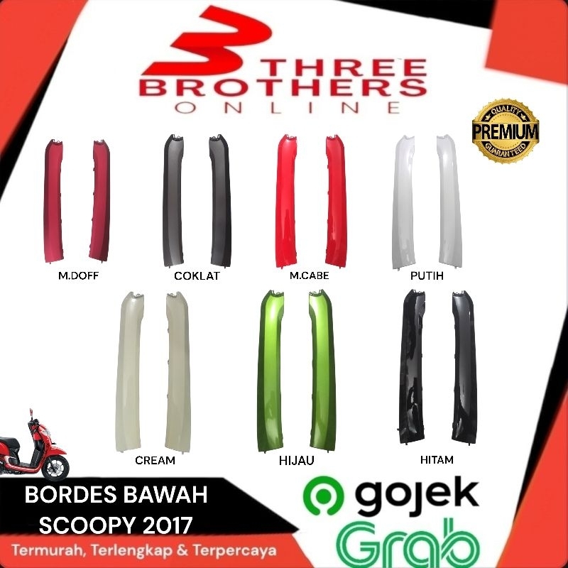 Bordes bawah kanan kiri underside Scoopy fi injeksi 2017 2018 2019 2020 K93 velg ring 12