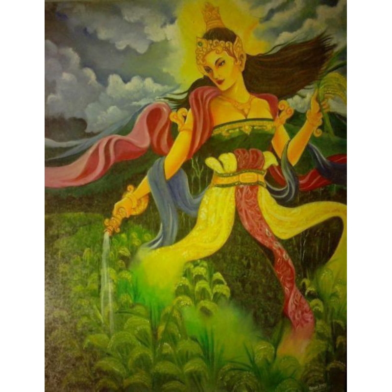 POSTER CETAK,DEWI SRI, HIASAN DINDING,DEWI SRI , BISA COD