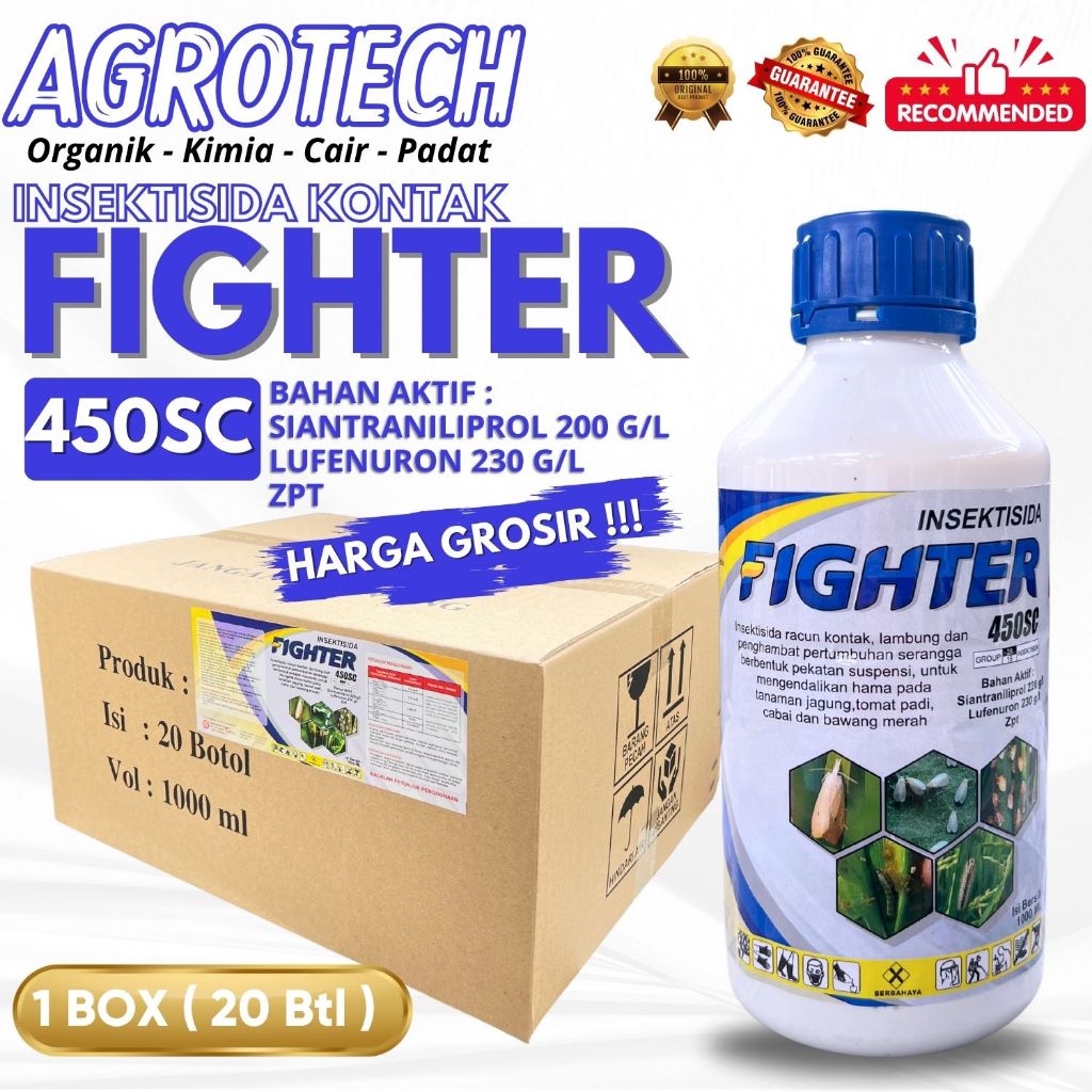 Insektisida Fighter 450SC 1L Efektif Kendalikan Hama Serangga Dari Larva Harga 1Dus