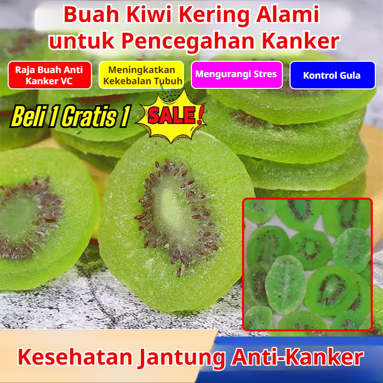 

Laris Manis⚡ Kering Kiwi Cocok untuk Semua Usia / Rasa Enak/Cemilan rendah kalori dan halal/Cemilan kering buah/Suplementasi Vitamin C