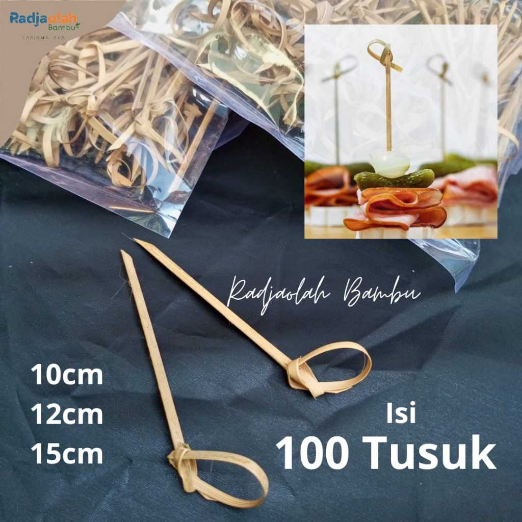 Bamboo Knot Skewer / Tusuk Skewer / Skewer Bambu / 100tusuk/pack - Tusuk sate Jepang - Tusukan Bambu
