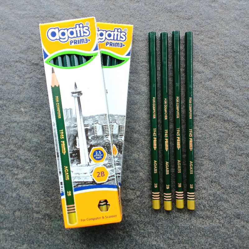 

Pensil Kayu Pencil 2B Agatis Hijau PH-2B-G1202 ( 12 Pcs ) [ Original ]