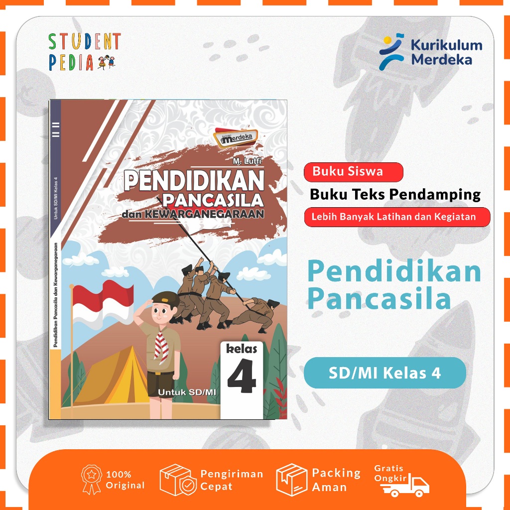 Buku Siswa PPKN Kelas 4 SD/MI - Kurikulum Merdeka / Penerbit WKJ