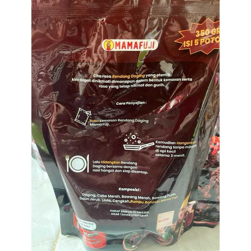 

DISCOUNT TERBATAS RENDANG MAMA FUJI KEMASAN 350 GRAM termurah / Mamafuji - Rendang Daging 350gr (Mini Size) Viral !!