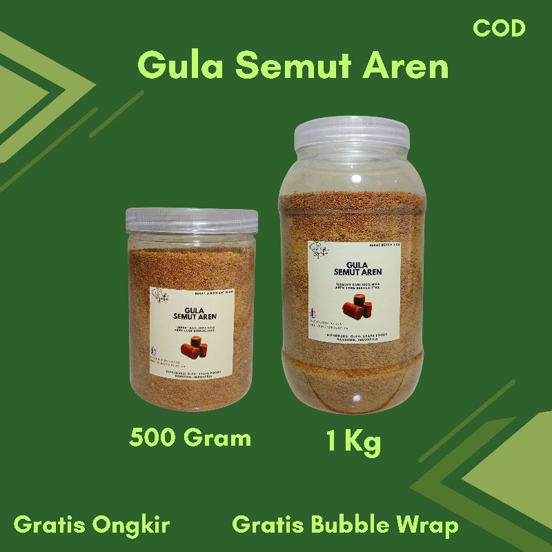 

GULA SEMUT AREN ASLI / GULA AREN / PALM SUGAR / BROWN SUGAR BERAT BERSIH 1 KG 500 GRAM