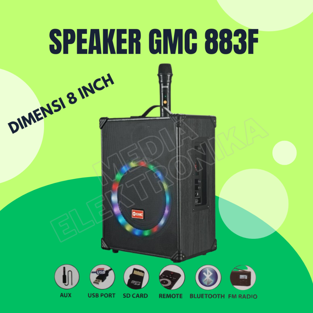 Speaker GMC 8 INCH Type 883F Bisa Karaoke