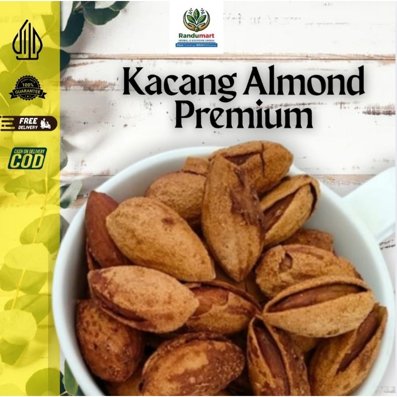 

Kacang Almond 250gr/500gr/1kg/ Gurih/Renyah/Oleh-Oleh Haji dan Umroh