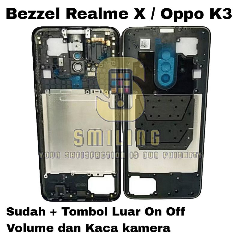 FRAME BEZEL TULANG TENGAH MIDDLE TUTUP MESIN OPPO K3 REALME X NEW ORIGINAL