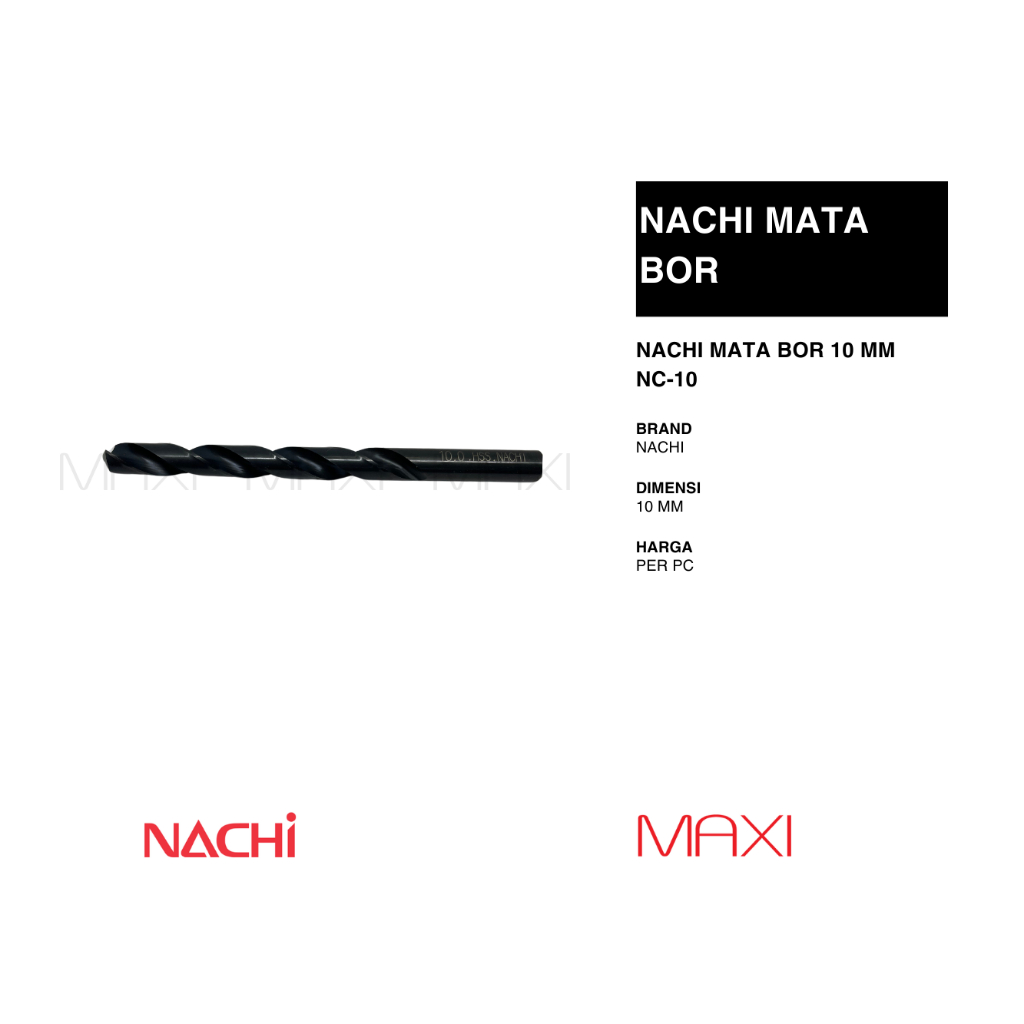 NAICHI /STIER Mata Bor Besi Berbagai Ukuran - Drill Bit Mata Bor Besi 10 & 12 mm