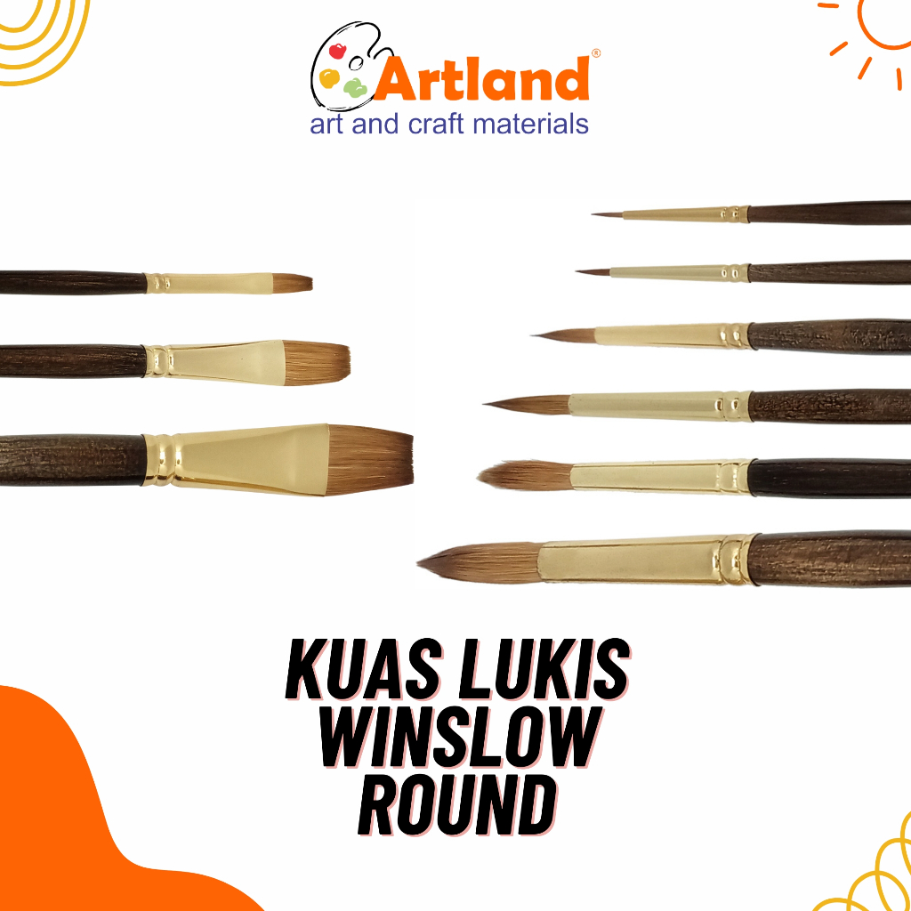 

De Goya Winslow Round Brush 6 - 14 – Kuas Lukis Profesional untuk Detail & Finishing