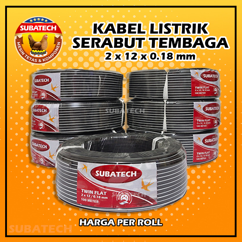 Kabel ROLL Listrik Ganda Serabut Isi-100Meter/1 Roll