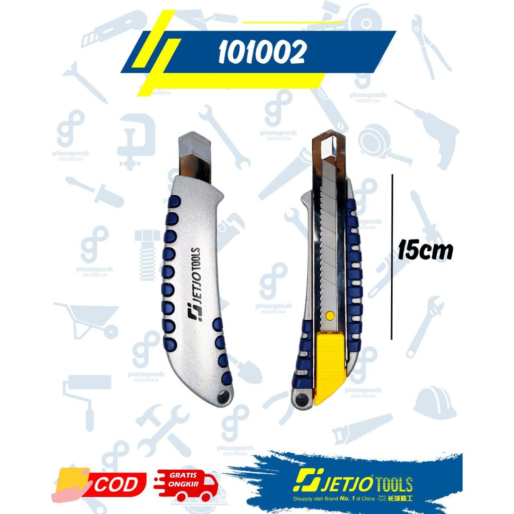 

Pisau Cutter Aluminium Jetjo Tools ALUMINIUM CASE 18MM