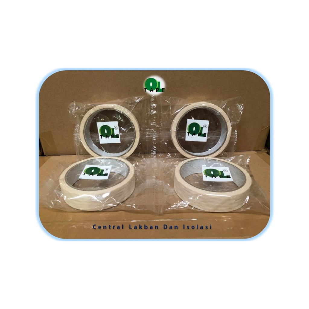 

Masking Tape Warna Putih dan Kuning /Lakban Kertas Ukuran: 24mm x 15 Yard