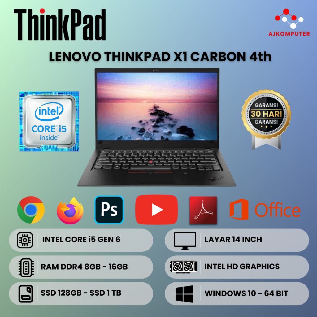 LENOVO THINKPAD X1 CARBON CORE i5 / i7 MEWAH BERGARANSI