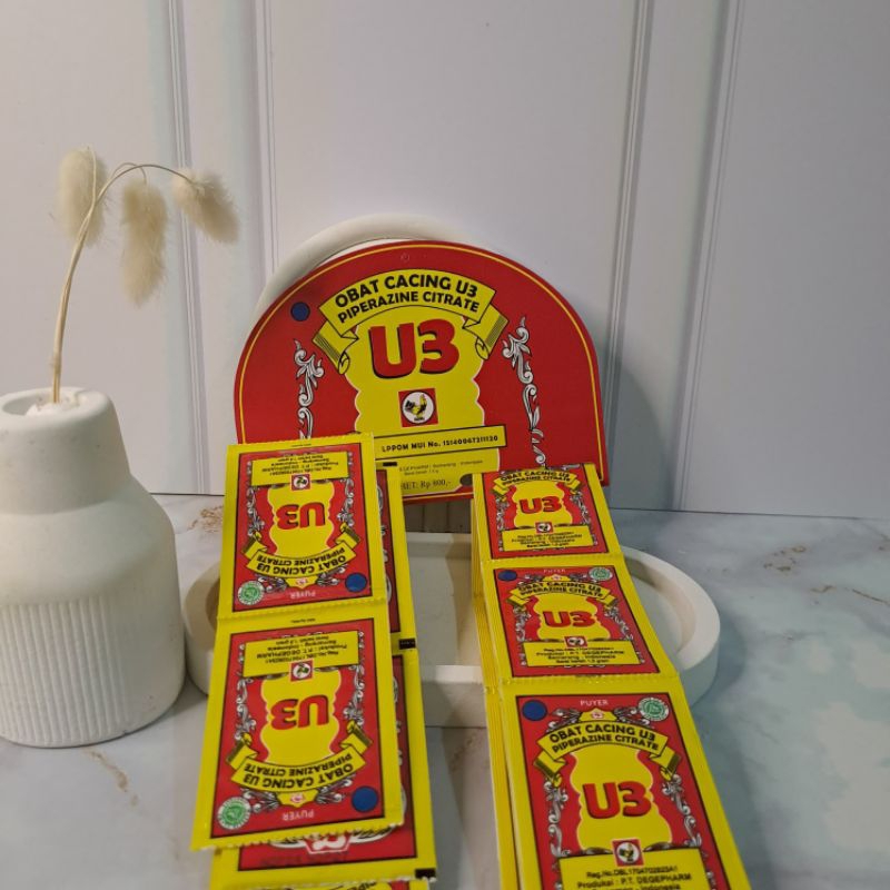 

Puyer U3 Obat Cacing Jamu Jago 1 Renteng isi 24 Sachet