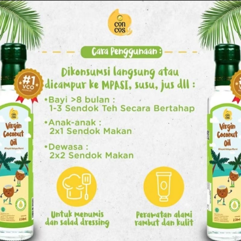 

Concos Virgin Coconut Oil 250ml BPOM Halal
