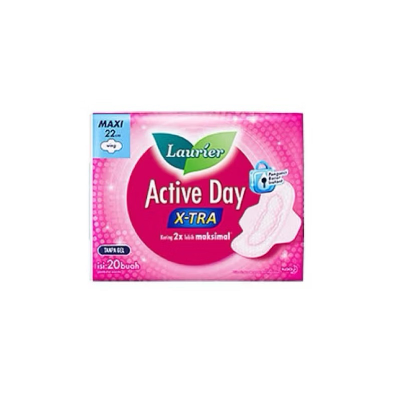 LAURIER ACTIVE DAY SUPER MAXI NON WING ACTIVE DAY PEMBALUT / LAURIER PEMBALUT SIANG