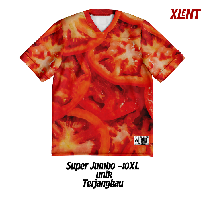 XLENT jersey Unik Tomat / Rugby / NFL / Hockey / big size / vintage / Retro Jersey Olahraga / Unik /