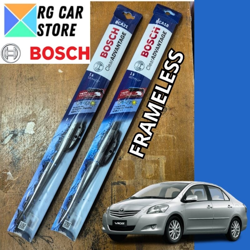 Wiper Bosch Toyota Vios Frameless Full Karet Bosch Original