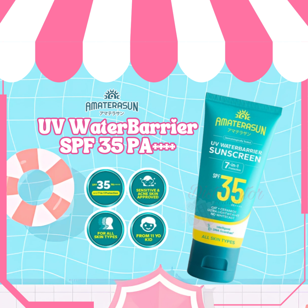 AMATERASUN [REAL SPF CERTIFIED] UV WaterBarrier SPF 35 PA++++ - SUNSCREEN WUDHU FRIENDLY | BPOM | OR