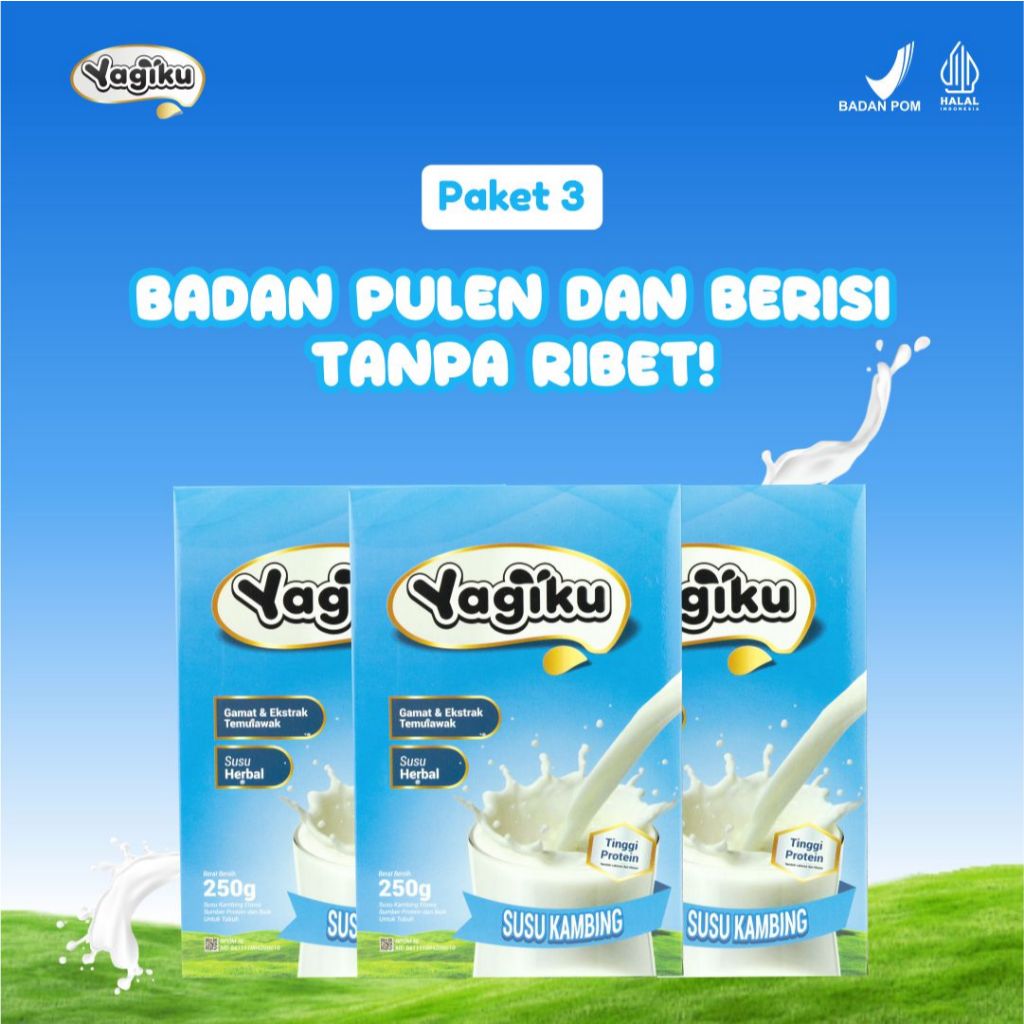

Yagiku Susu Bubuk Kambing Isi 250 Gram 3 Box Bantu Menambah Nafsu Makan