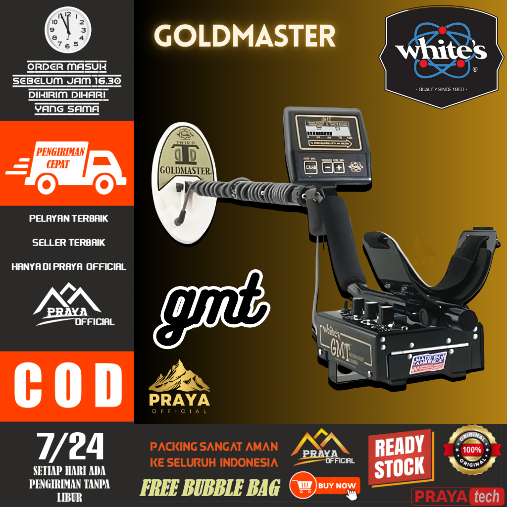 GMT GOLDMASTER GOLD MASTER WHITE'S METAL DETECTOR LOGAM EMAS