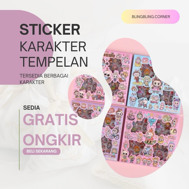 

100 Lembar Sticker Momo Sanrio Motif Kartun Korea Lucu Anti Air Dekorasi Handbook Scrapbook DIY