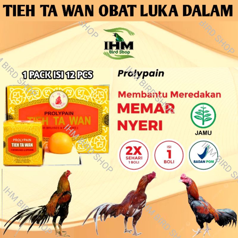 IHM - Prolypain Tieh Ta Wan Original BPOM 1Dus isi 12pcs (Obat herbal untuk membantu meredakan nyeri