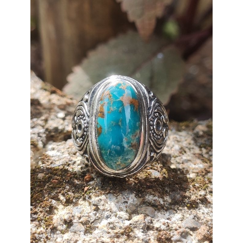 NATURAL PIRUS PERSIA BIRU LAUT URAT EMAS