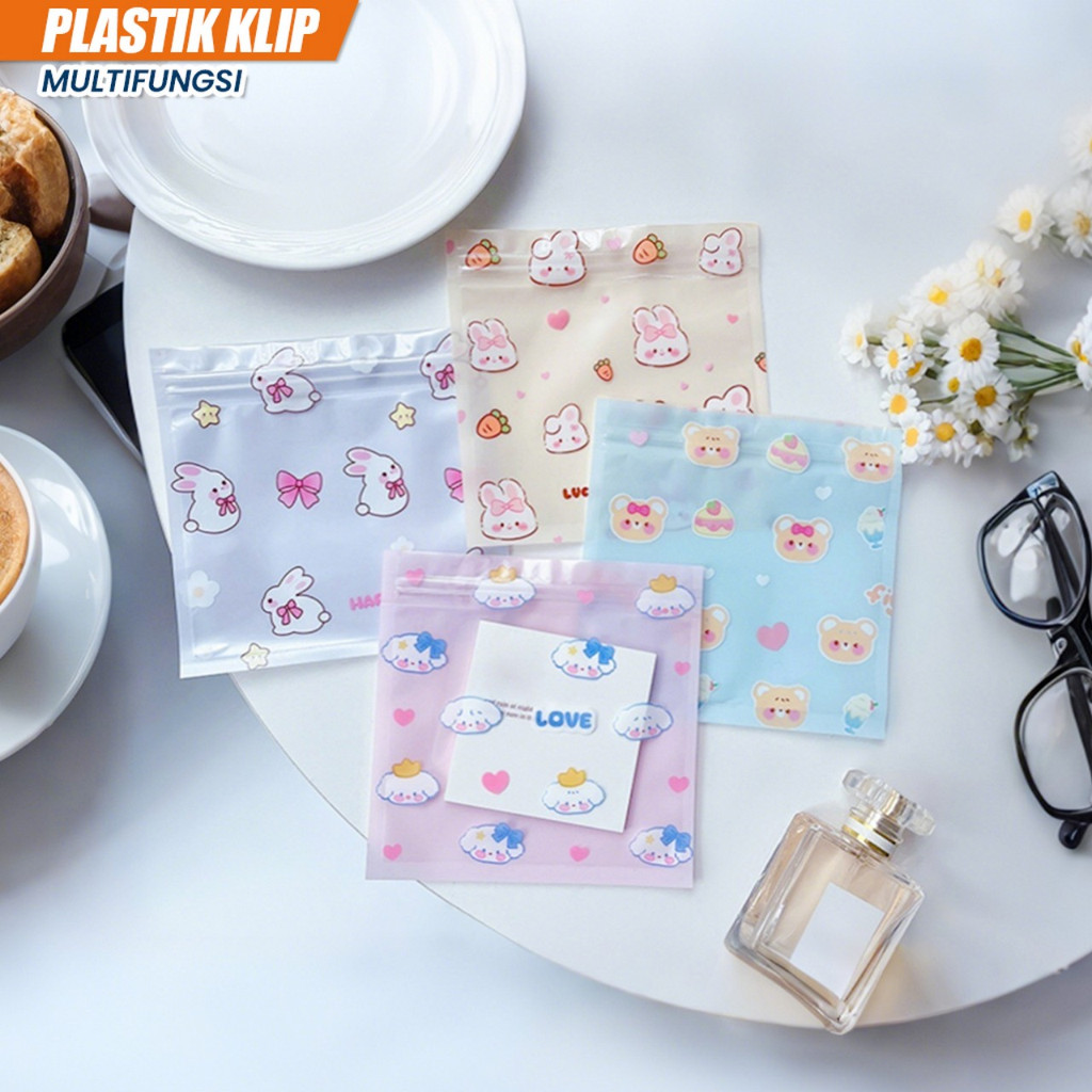

Plastik Klip Ziplock Motif Kartun Plastik Kemasan Serbaguna / Klip Packaging Bungkus Makanan Sachet Plastik Souvenir Aksesoris Stockami C1281